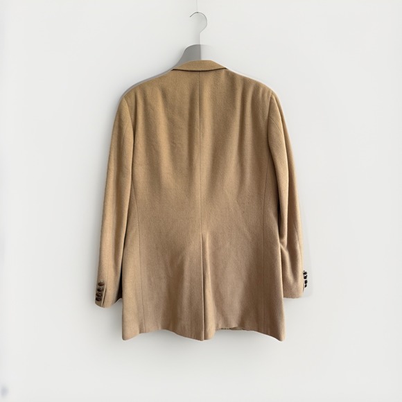 VTG Chaps Ralph Lauren Blazer Mens 42R Tan Beige Camel Hair Jacket Sport Coat - Picture 2 of 11